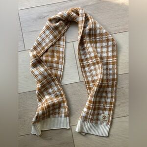 Timberland plaid scarf -65” - golden rust and cream